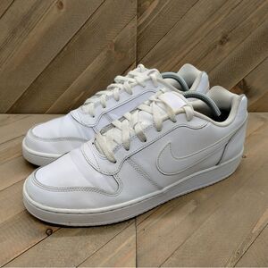 Nike Ebernon Athletic Sneakers Mens Size‎ 10 Triple White Classic Casual Shoes